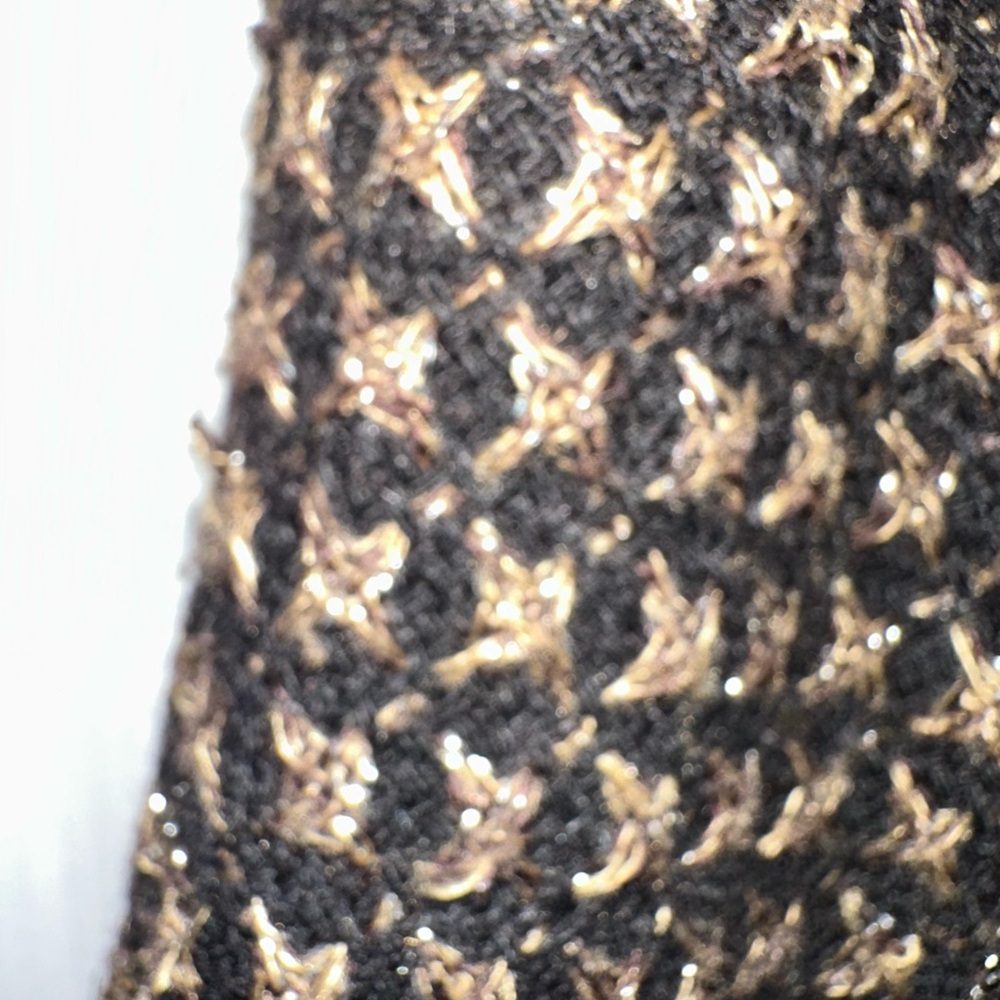 Elegant Black and Gold Patterned Skirt